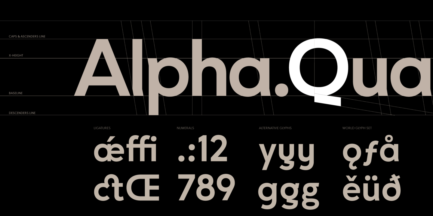 Qualta Extra Bold Italic Font preview